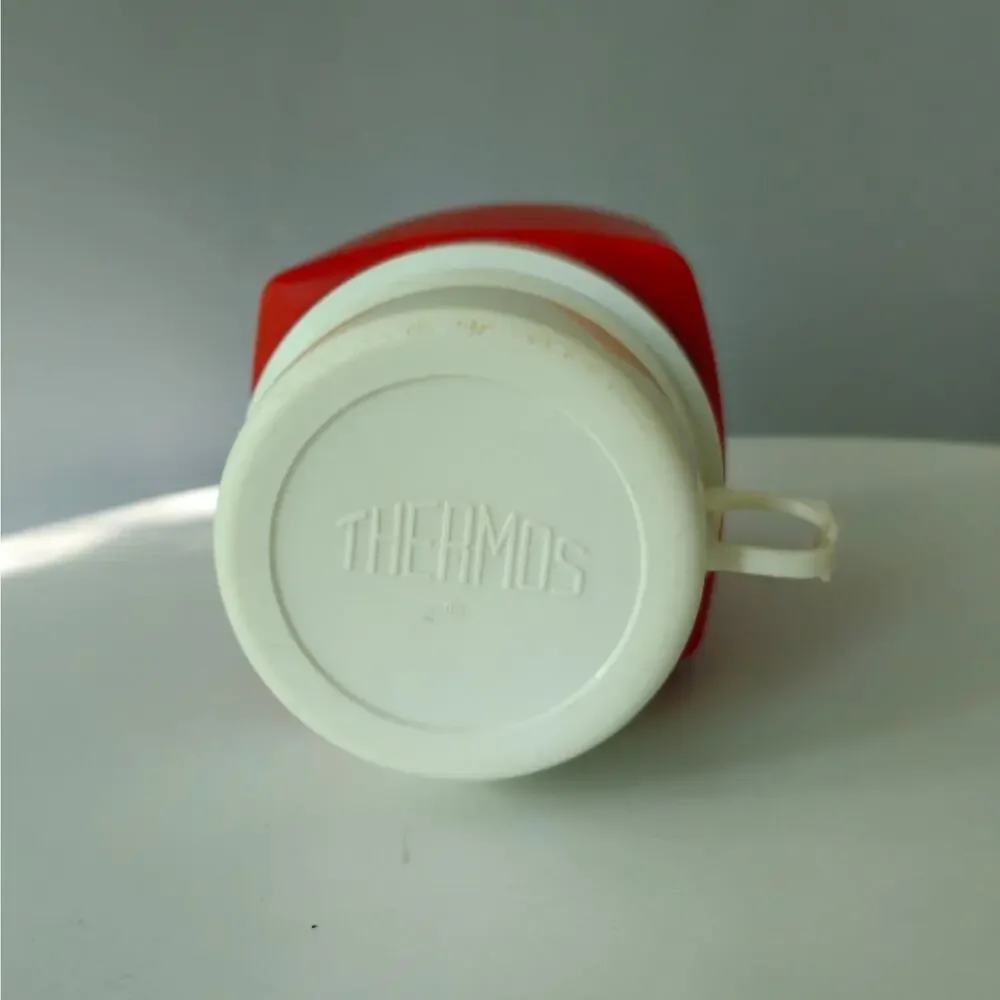 Vintage Snoopy King-Seeley Thermos | Red Plastic 8 oz | MCM 1950s Peanuts